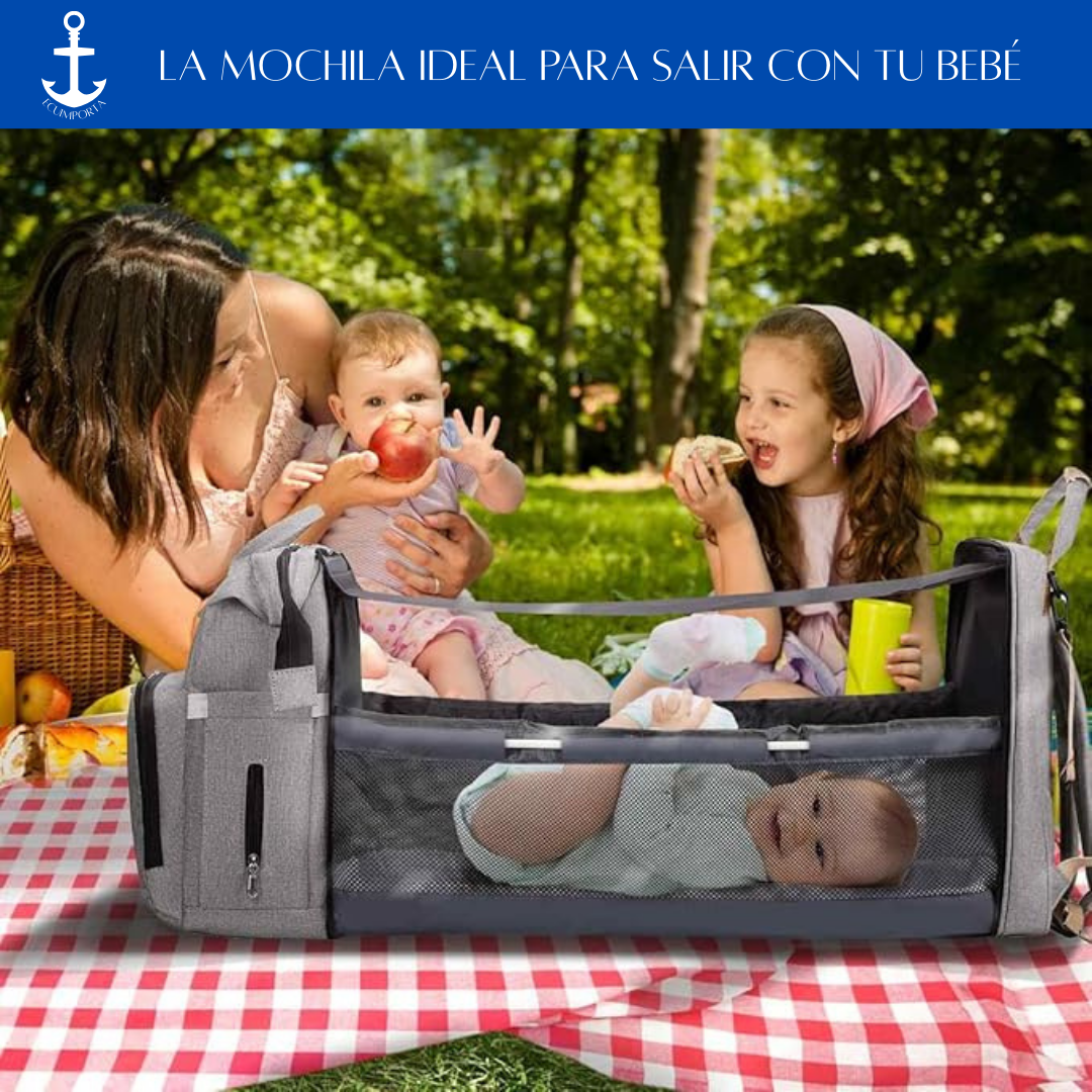 MOCHILA PAÑALERA CON CAMBIADOR