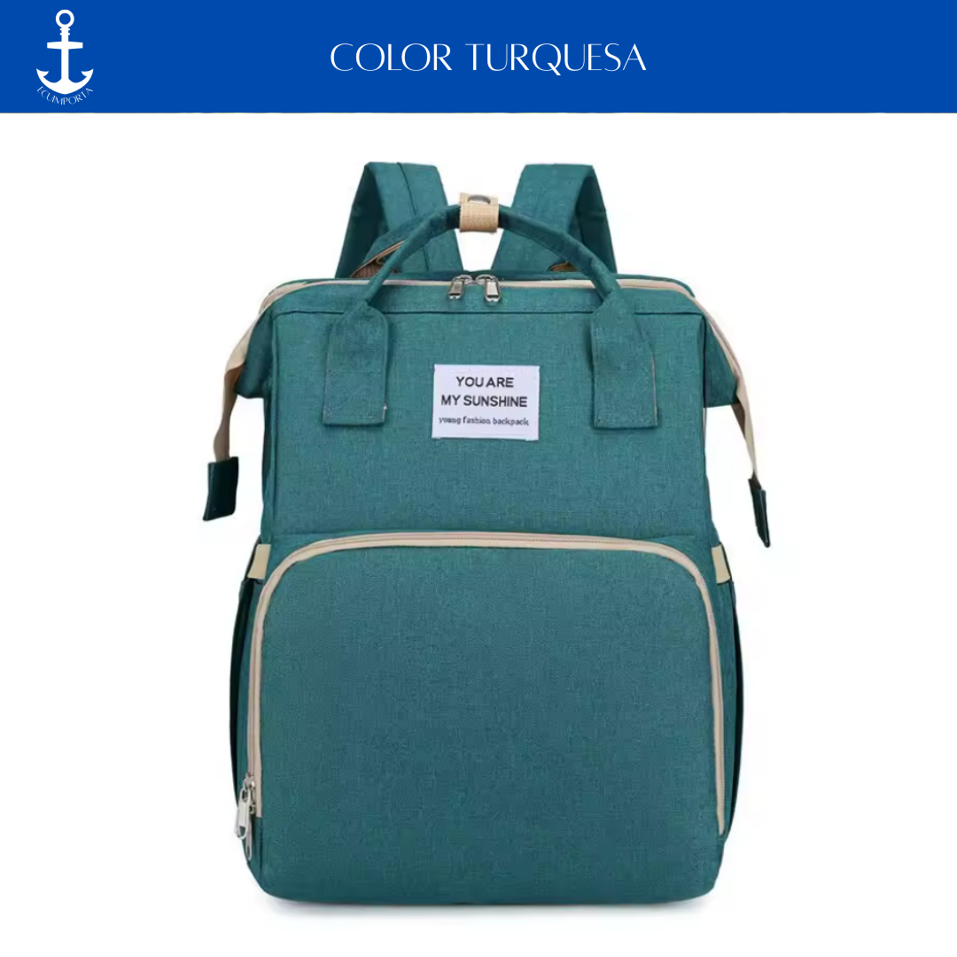 MOCHILA PAÑALERA CON CAMBIADOR